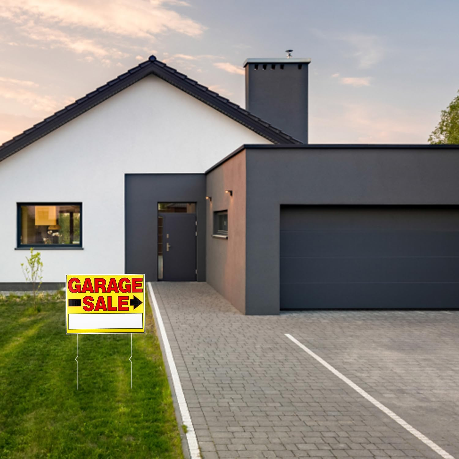 6Pcs Garage Sale Signs with Stakes, 16X12In Double Sided Yard Sale Signs Garage Sale Arrow Tag Signs for Sales Event image number 2