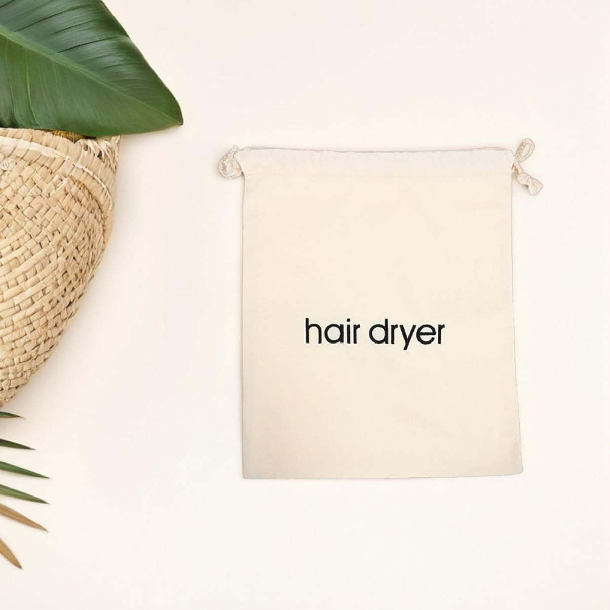 SAFIGLE 3Pcs Hair Dryer Bag Travel Drawstring Organizer for Home and Professional Use Large Cotton Storage Bag for Hair Tools image number 4