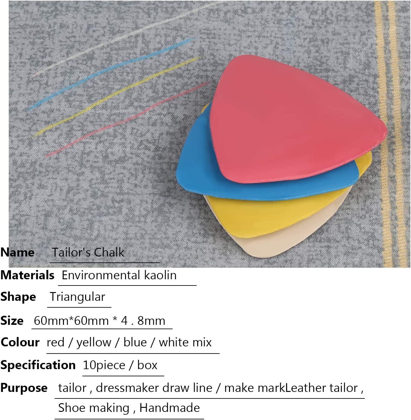 Tailors Chalk,Sewing Fabric Chalk and Fabric Markers for Quilting,10Pcs Tailor&rsquo;S Chalk,4Pcs Heat Erasable Fabric Marking Pens with 4 Refills,3 PCS Sewing Fabric Pencils