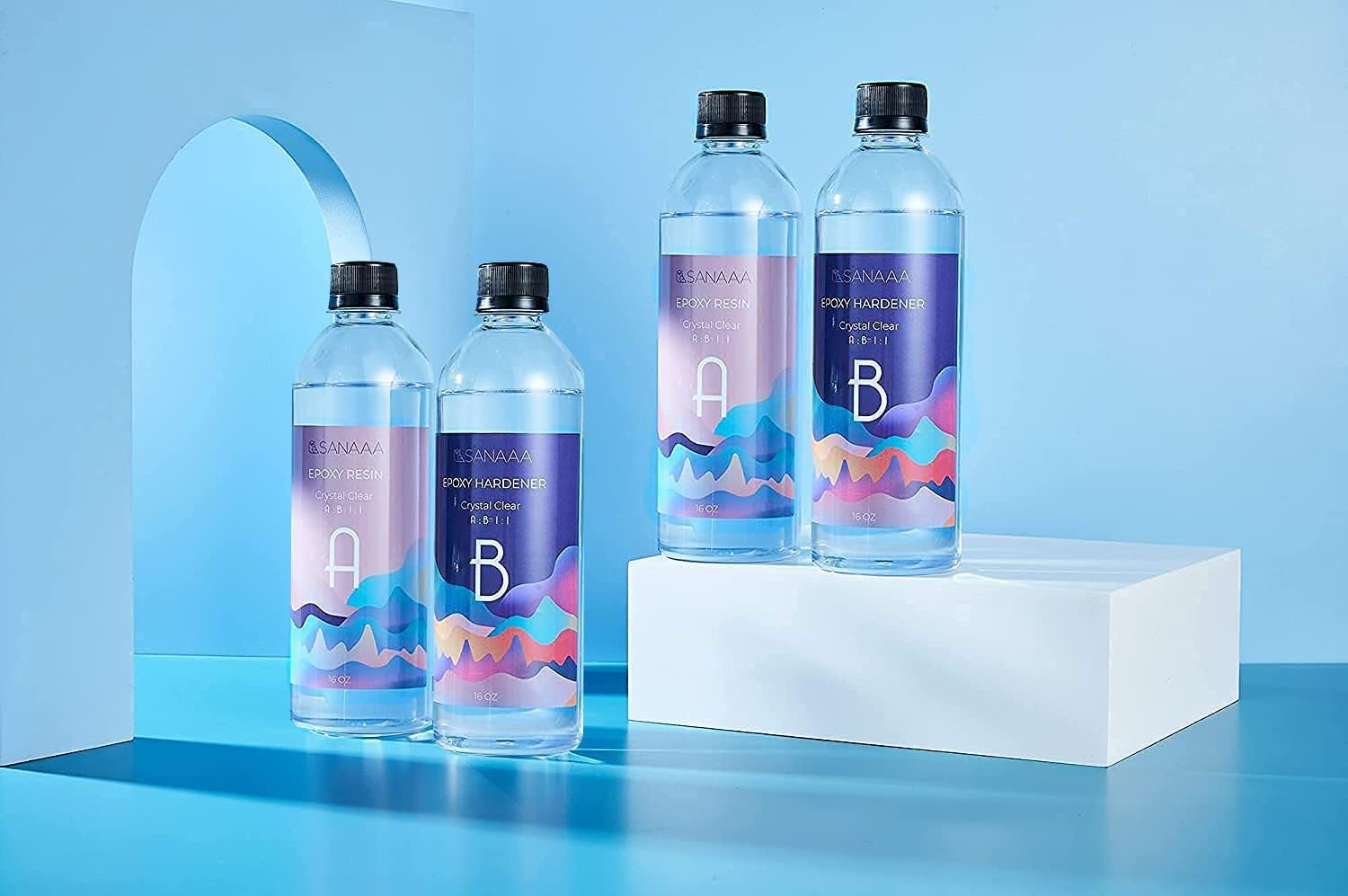 Epoxy Resin 4.2KG for Casting 1:1 Volume Ratio, Crystal Clear Resin Coating for Tumbler Wood, Bar, Table, Jewelry Making, Craft Decoration image number 4