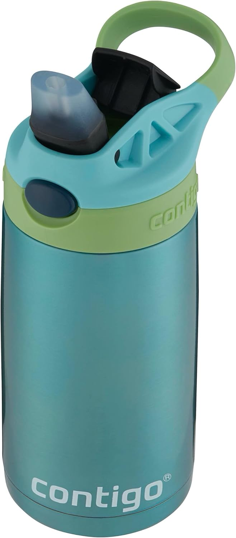 Contigo Kids Straw Stainless Steel Water Bottle with AUTOSPOUT Lid, 13Oz, Ocean image number 2
