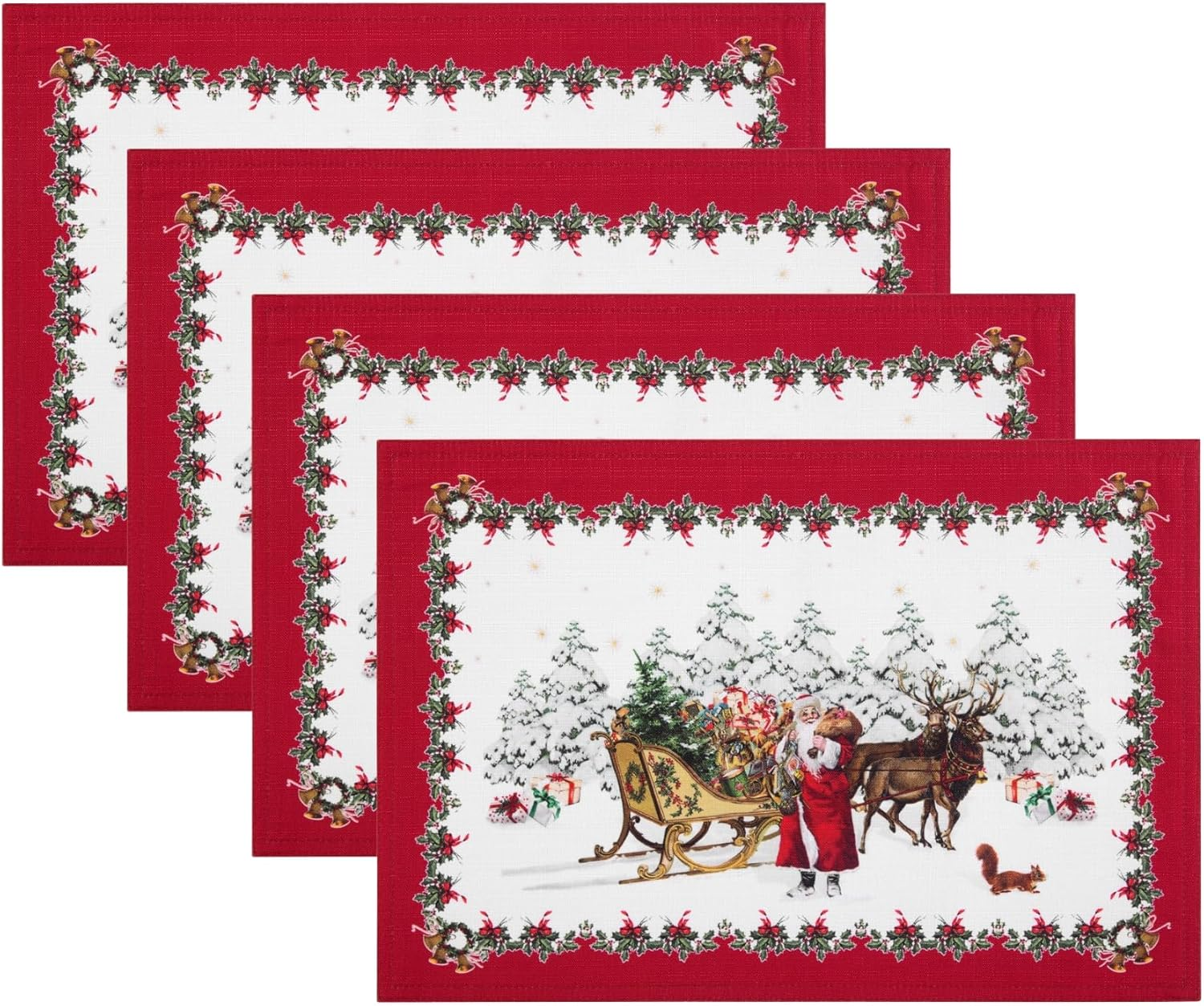 Elrene Home Fashions Villeroy & Boch Toy'S Fantasy Holiday Engineered Table Runner, 13"X70", Multi