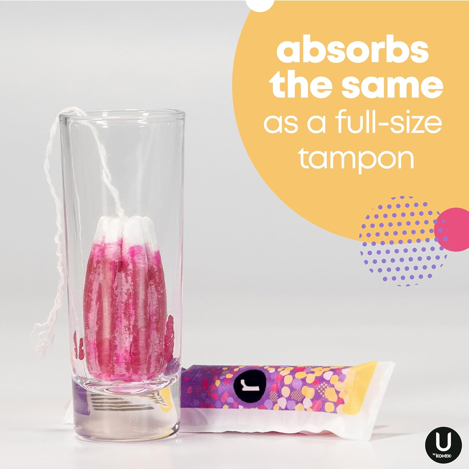 U by Kotex Click Compact Tampons, Regular Absorbency, Unscented, 45 Count (Packaging May Vary)