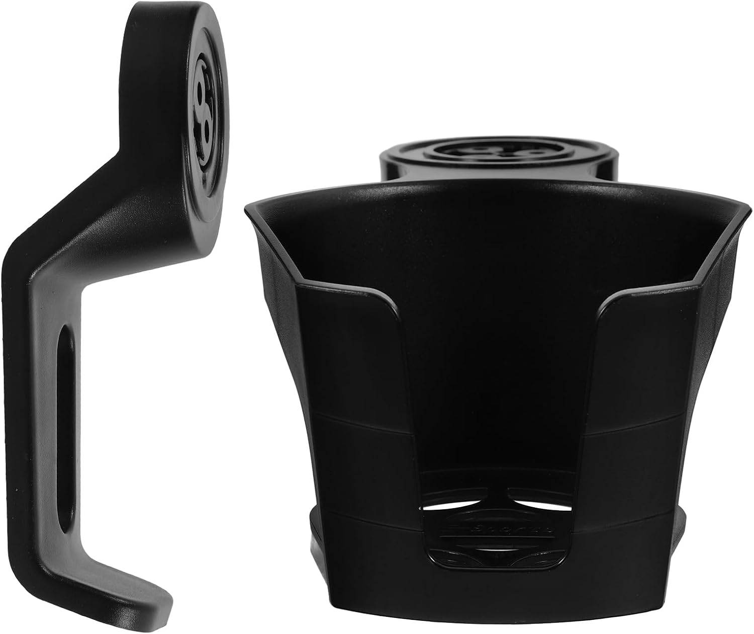 2Pcs Desk Cup Holder and Headphone Hook, Rotating Clamp for Office Desk, Space-Saving Gaming Accessories, Adjustable Drink Holder and under Headset Hanger - Black image number 6