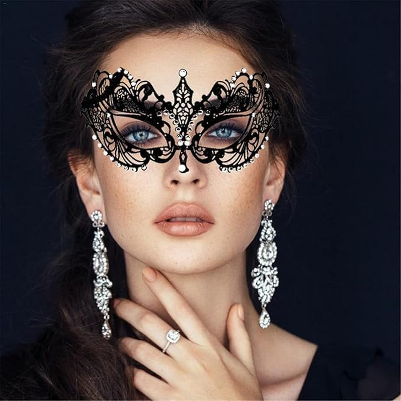 Masquerade Mask for Couples: Black Mardi Gras Party Ball Mask Set Women Men Dad Daughter Prom Couple Valentine'S Masks