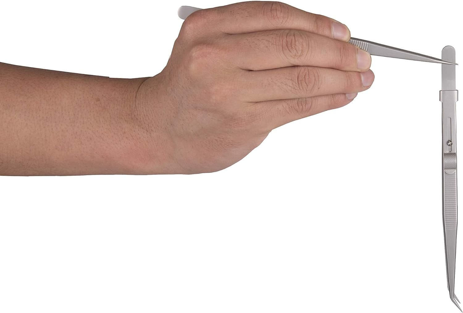 Tweezers, Precision Tweezers Set, Anti-Static Stainless Steel Curved of Tweezers, for Electronics, Laboratory Work, Jewelry-Making, Craft, Soldering, Etc（2 PCS）