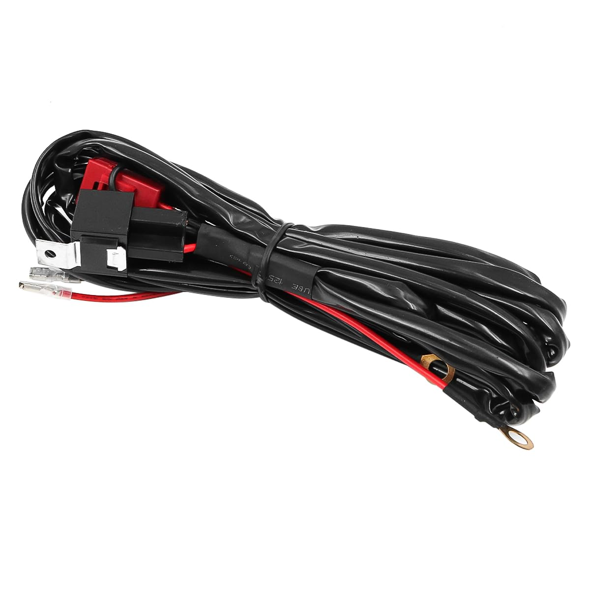 NUZAMAS LED Light Heavy Duty Wiring Harness Kit 12V/40A Fuse Relay On/Off Switch Relay for Work Lights off Road Driving Lights Two Lead image number 4