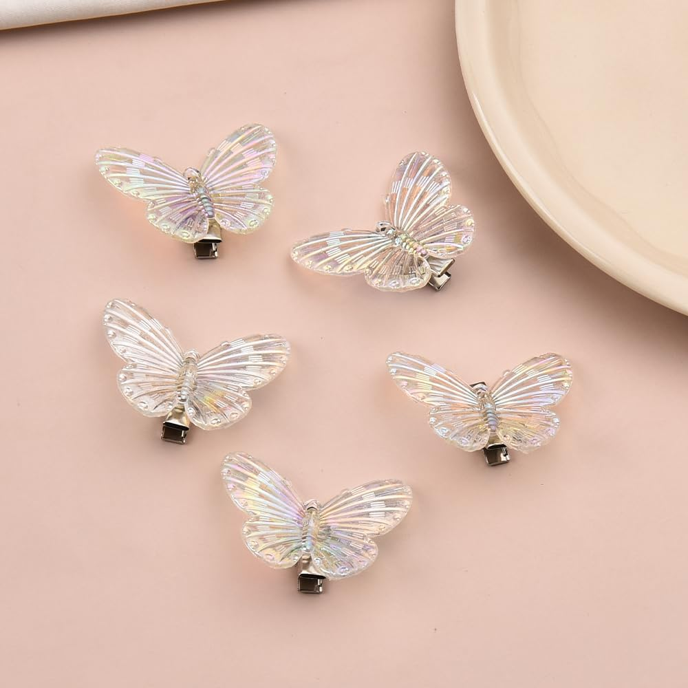 Mini Butterfly Hair Clips for Braids Hair Accessories Barrettes Small Party Hair Decorations Butterflies Hair Clips for Girls Women Performance Prom Festival Tiny Hair Clip Fairy Christmas Hair Clip image number 1