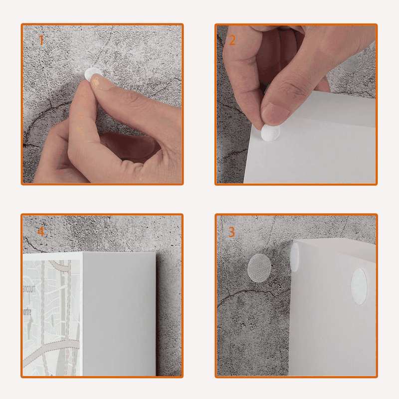 JANYUN Black 1008 Pcs 2/5" Sticky Back Coins Hook Loop Self Adhesive Dots Tapes image number 3