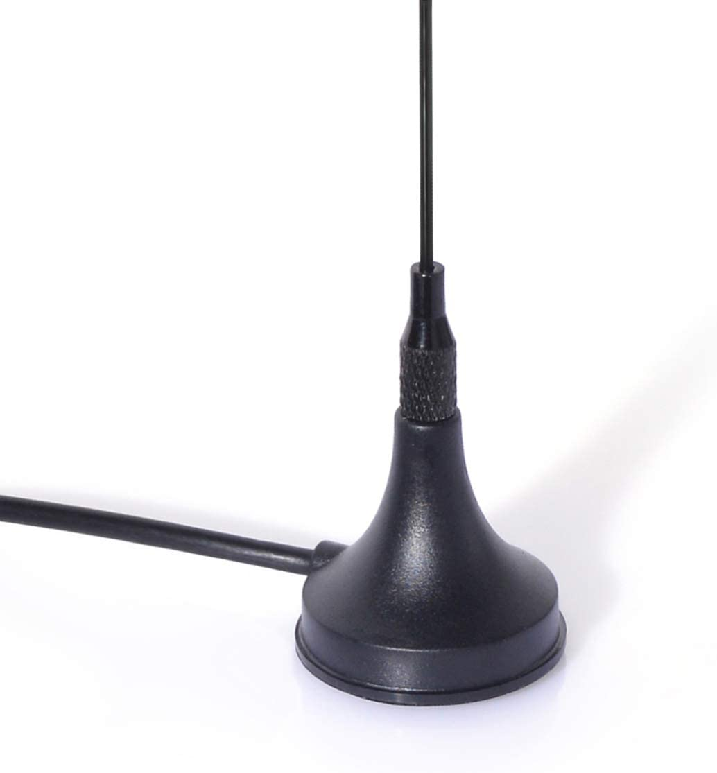 Bingfu Universal Car Stereo Antenna Aerial with 3M Cable Magnetic Base DIN Connector for Vehicle Truck SUV RV HD Radio Android Head Unit CD Media Receiver Player