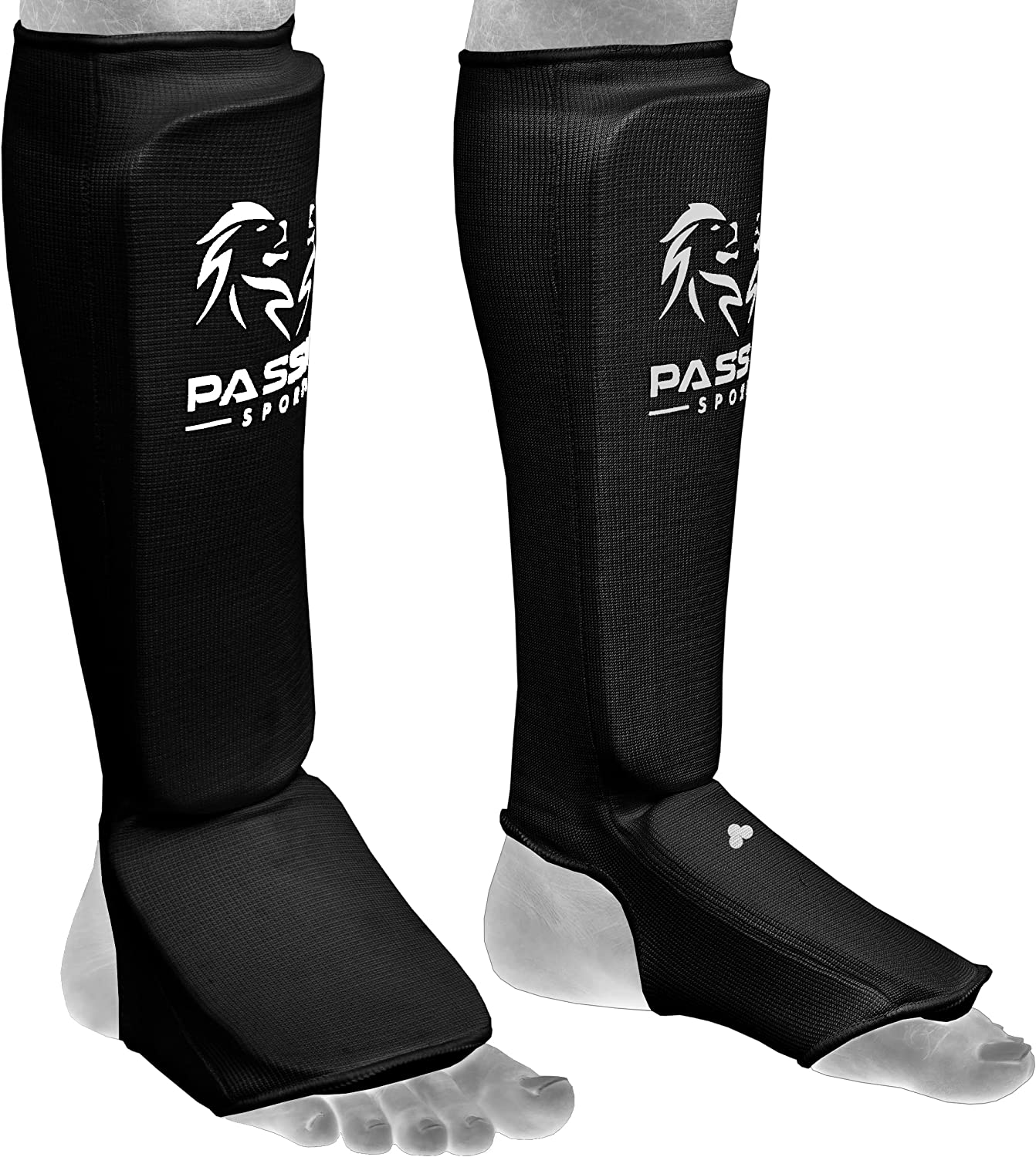 MMA Shin Instep Thick Padded Guard - Shin Instep Guard (Pair) Elasticated-Cotton Ideal for Martial Arts, Boxing, Taekwondo and Karate image number 4