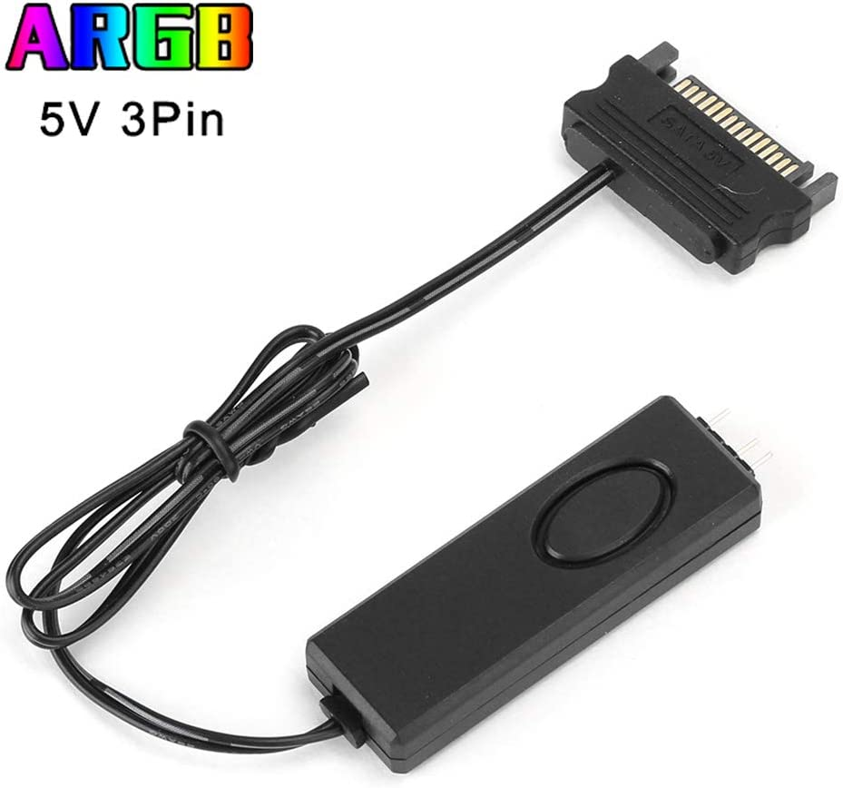 Fan Controller Pc,Argb Controller, RGB Controller,Rf Remote Control,Light Controller PC Accessories 5V Symphony ARGB Black Sata Pin(Black) image number 2
