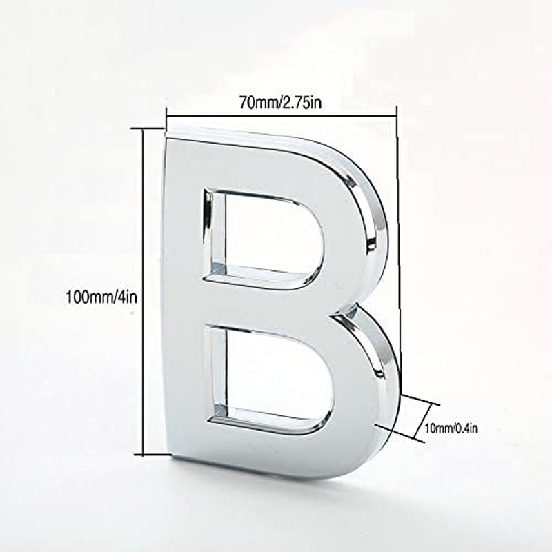 Tope 3D Mailbox Number, Silver Waterproof Self Adhesive 3D Number Stickers House Room Door Number for Home Apartment Cabinet Table Mailbox Outdoor Indoor Use (B) image number 6