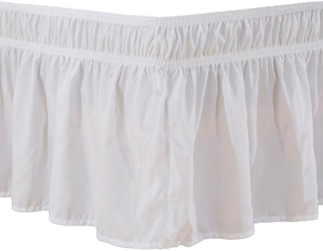 Easy to Clean and Fitting Bed Skirt for Elegant Bedroom Easy to Install Polyester Deep Frilled Valance Fitted Sheets image number 2