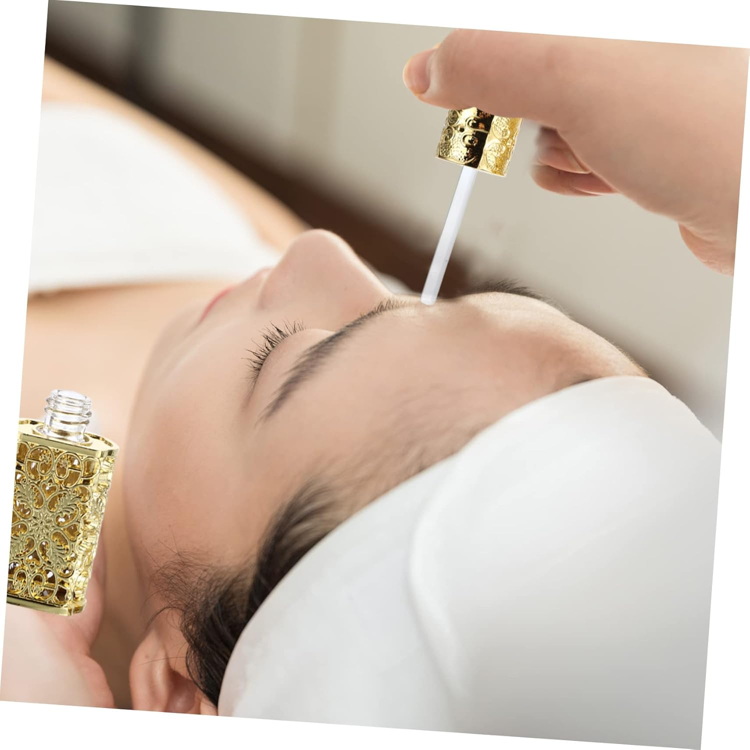 3Pcs 3Ml Essential Oil Perfume Bottle Leakproof Glass Metal Travel Dispenser Diy Cosmetic Aromatherapy Kit Retro Engraved Design image number 6