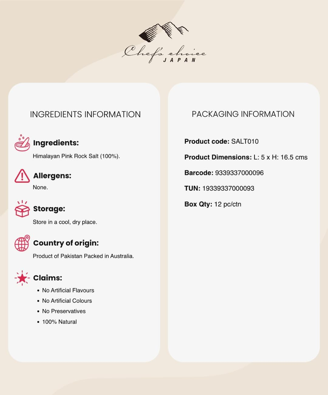 Chef'S Choice Himalayan Pink Rock Salt with Grinder 200G image number 6