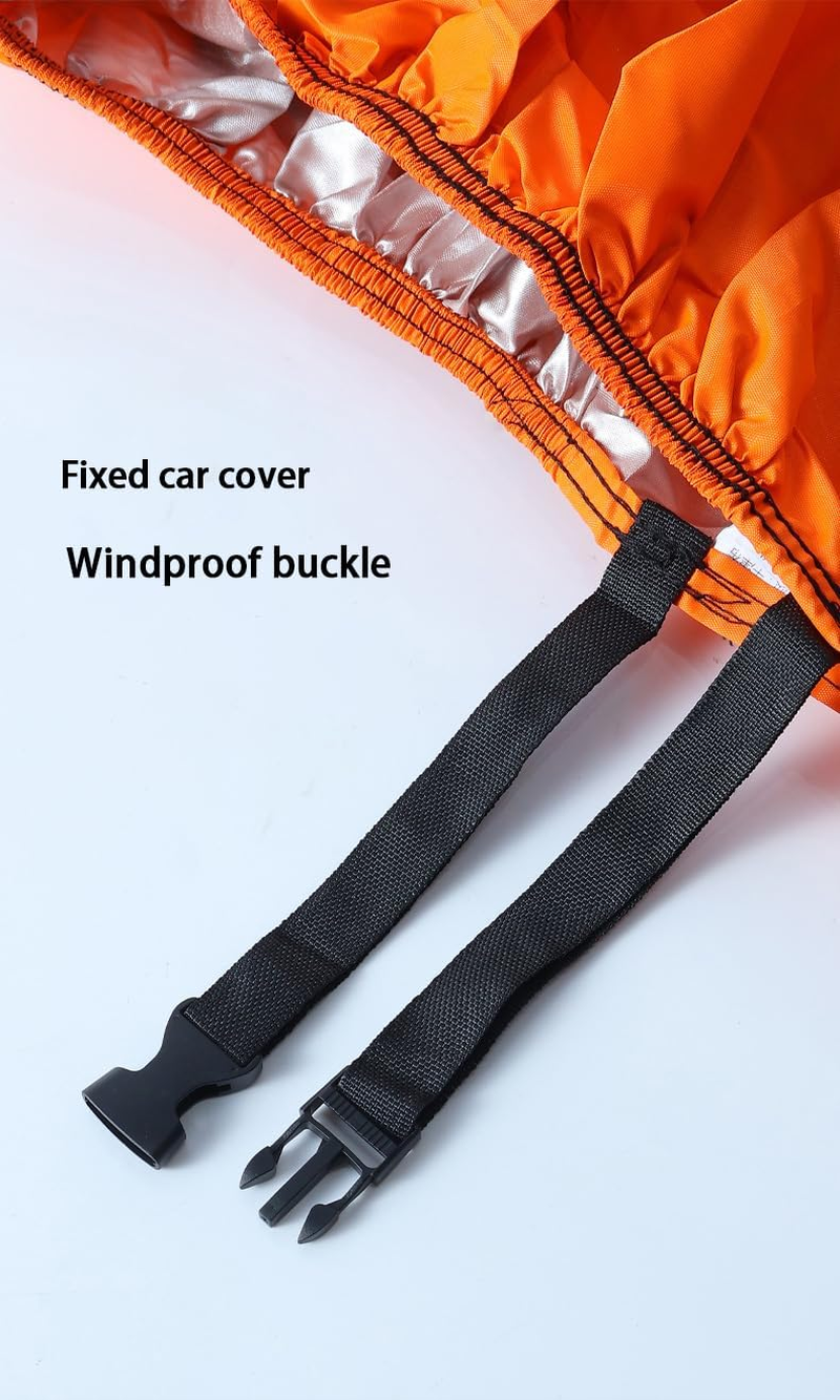 Motorcycle Cover, Waterproof,，With Reflective Strip，Compatible with All Motorcycle(Lockholes&Windproof Strap) (Black, L[Suitable for 2-2.2 Meter Long Vehicle Models]) image number 1