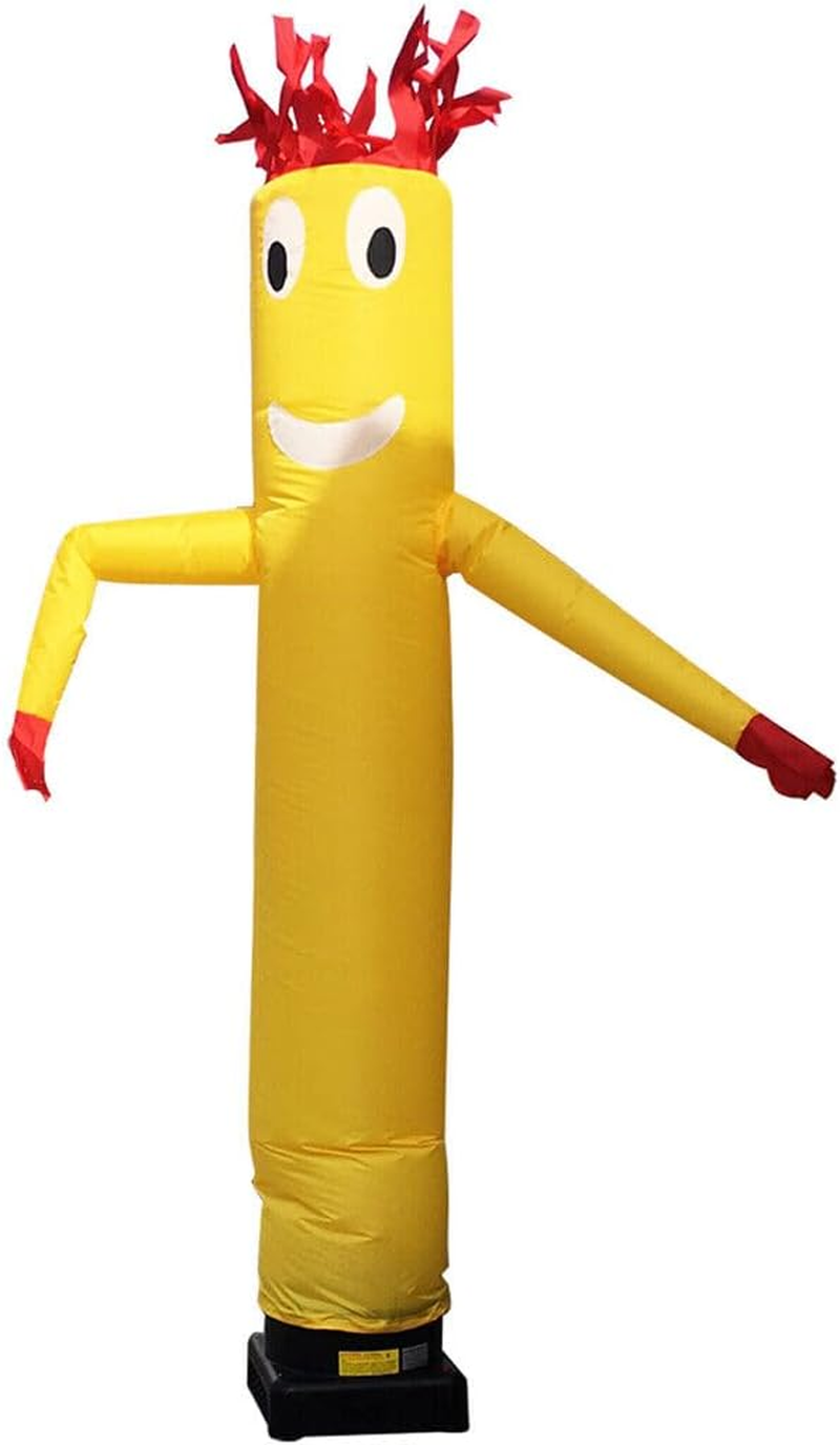 20Ft Inflatable Dancer Wind Dancer Tube Man Cartoon Air Puppet Outdoor Sky Dancing Man for Advertising (No Blower)(Yellow)