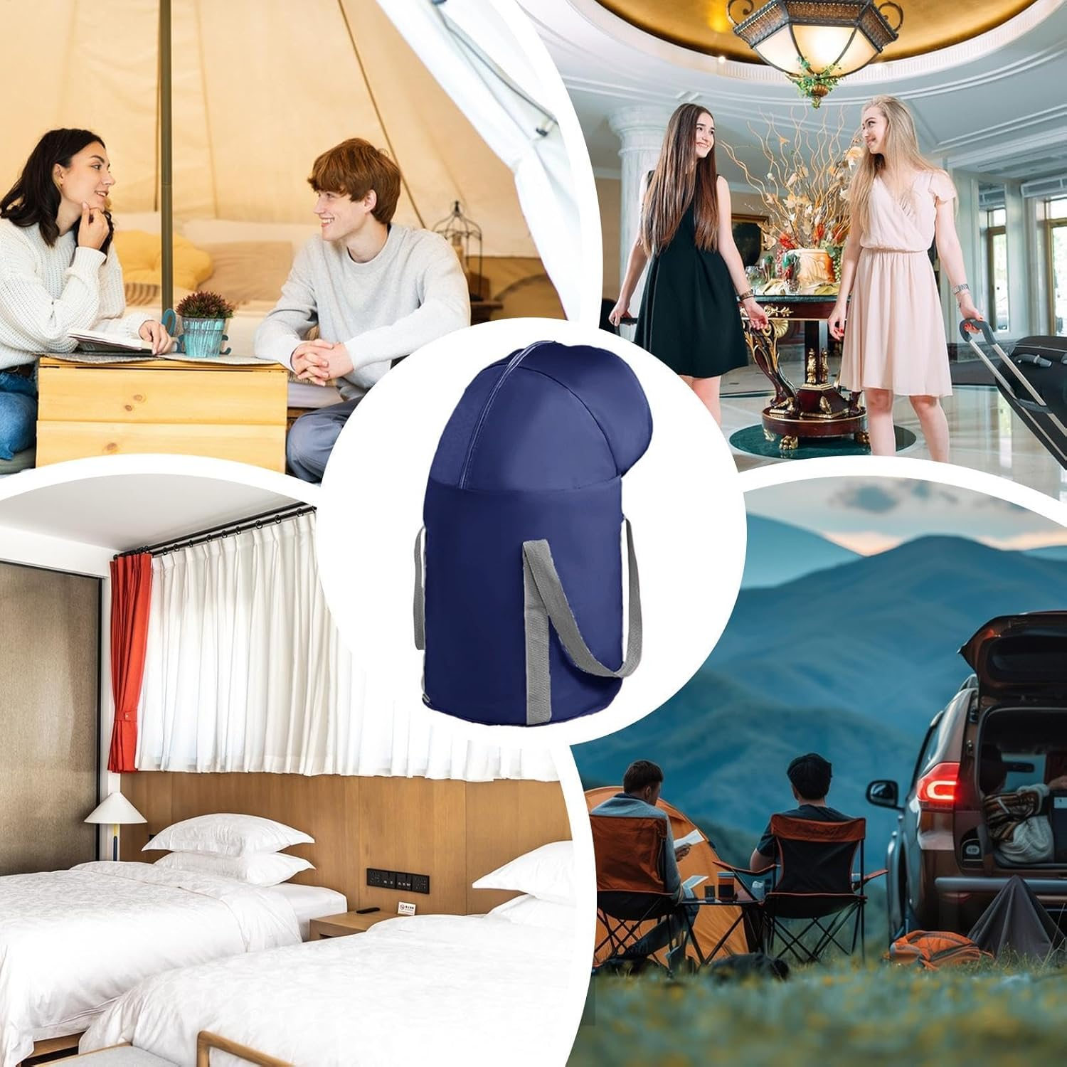 Foot Soaking Bucket | Foldable Foot Wash Bag Foot Bath Basin with Knee Cover - Portable Foot Spa Bucket, Foot Spa Tub Bag for Laundry, Travel, Camping image number 3