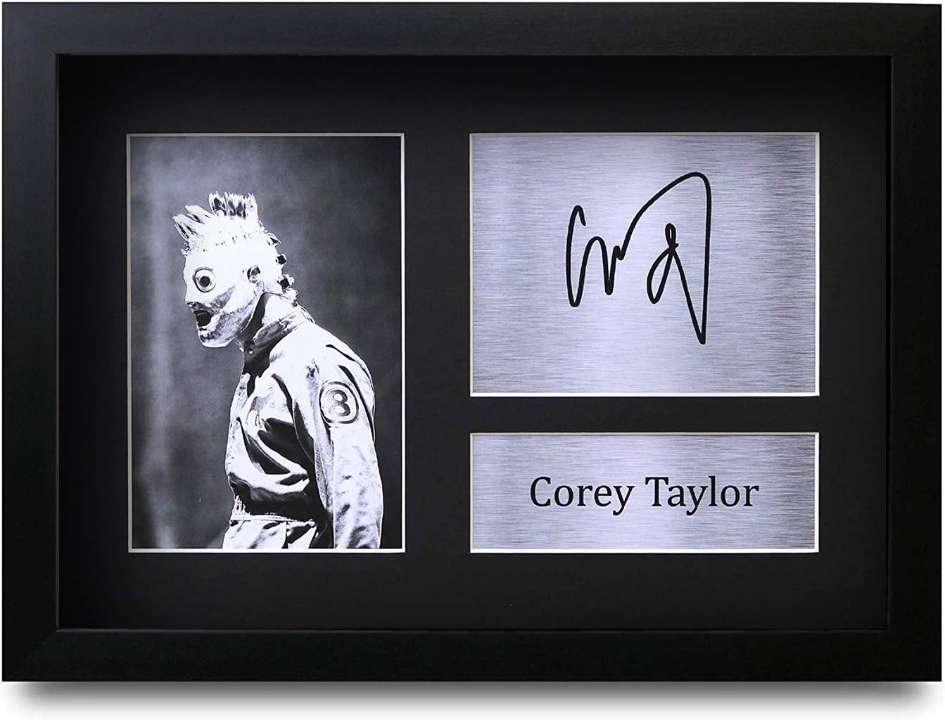 HWC Trading FR Corey Taylor Gifts Signed FRAMED A4 Printed Autograph Slipknot Gift Music Print Photo Picture Display