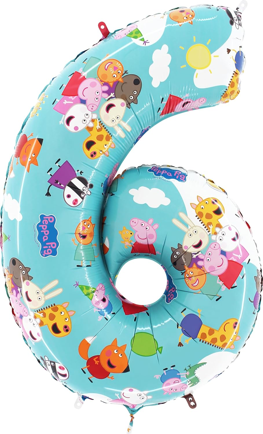 Toyland&reg; 26 Inch Peppa Pig, George & Friends Number Foil Balloon - Kids Party Balloons - Number 1-6 Available image number 5