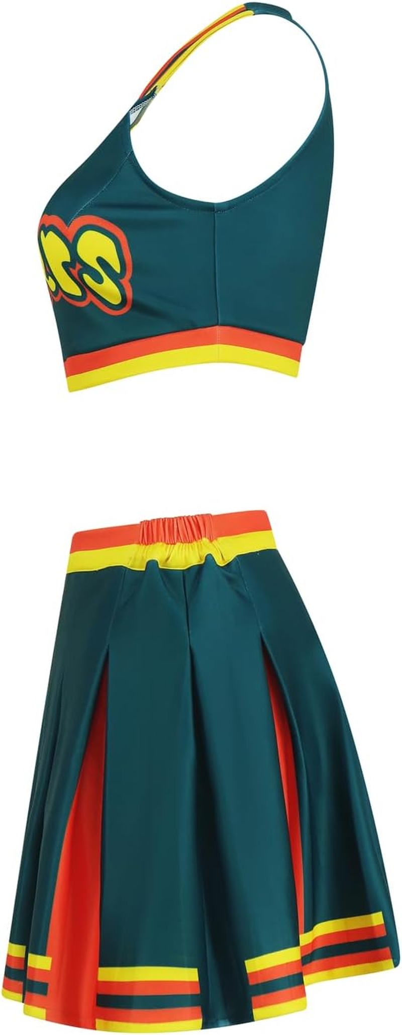 Cheerleader Costume for Women Crop Top Skirt Set Clovers Cheerleading Costume Halloween Cosplay Outfits Uniform image number 2