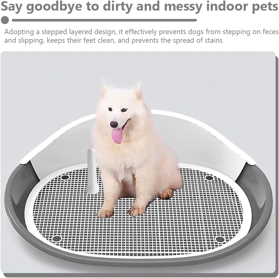 Dog Potty Tray, Indoor Puppy Toilet, Nonslip Doggy Bathroom, Non-Slip Design with Raised Edges, Durable Pooch Potty Tray for Small, Medium & Large Pets image number 5
