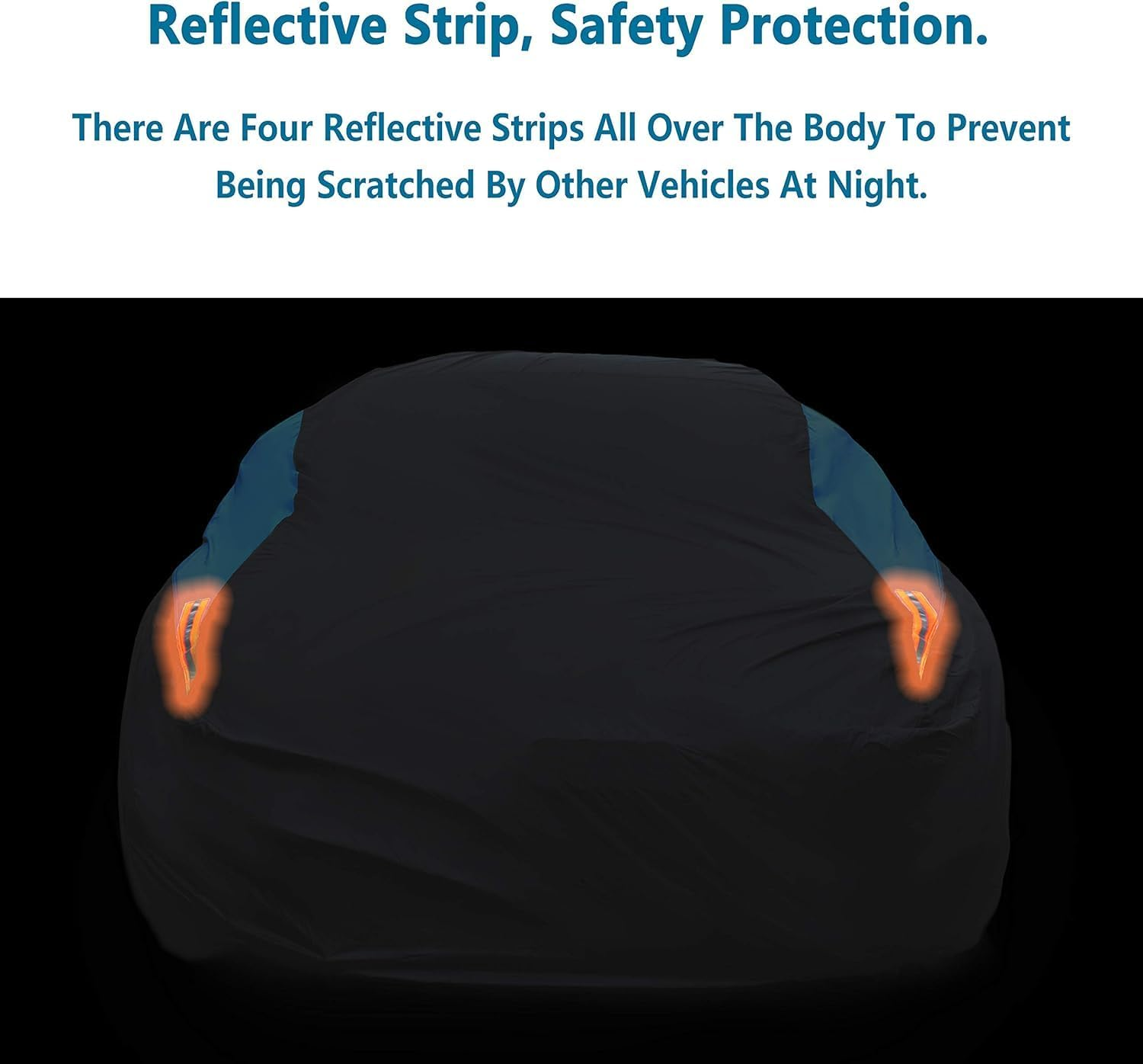 Waterproof Car Cover, All-Weather Snow Proof, UV Proof, Windproof Outdoor Full Car Cover, Suitable for Sedans, SUV, Pickup Truck (Suitable for Vehicle Length 5.1-5.3 Meters, Blue) image number 1