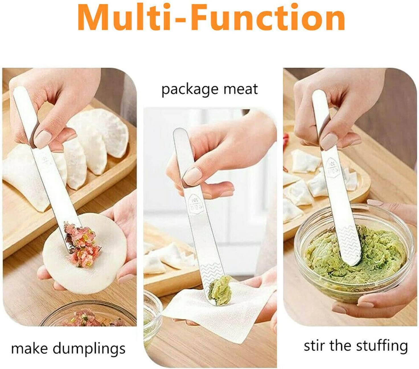 10Pcs Dumpling Maker- Stainless Steel Dumpling Press，Making Mold Mould Tool Dough Press Cutter Empanada Press Pie Ravioli Press Dumpling Wrappers Mold image number 3