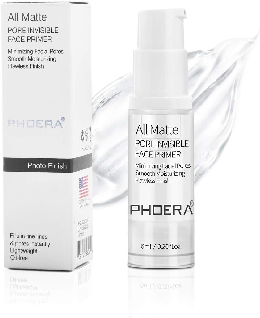 PHOERA Face Primer, Pore Primer under Foundation, Oil-Control Long Lasting Makeup Foundation Primer, Oil-Free Makeup Base for All Skin Types (03A, 6Ml) image number 3