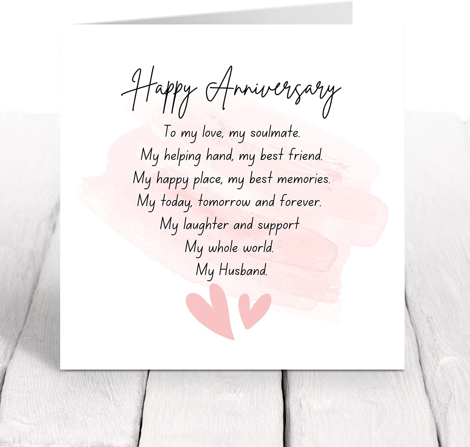 Felbridge Studio - Anniversary Card - Anniversary Card for Husband - Husband Anniversary Cards - Him Men Gay LGBT - Golden 60Th 50Th 1St Ruby Diamond 10Th First Happy Wedding - 14Cm image number 3