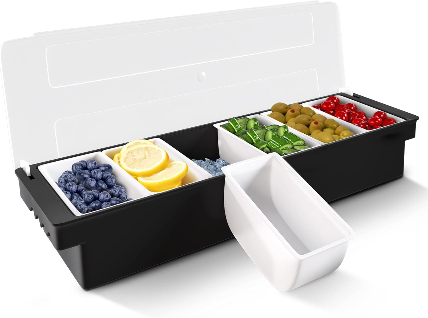 G. Francis Ice Cooled Condiment Serving Container Chilled Garnish Tray Bar Caddy for Home, Work or Restaurant image number 2