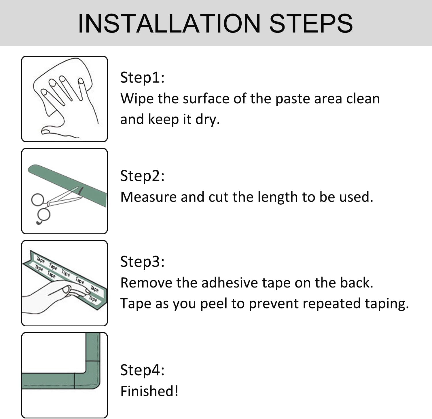 Aedlcal Edge Corner Protector, Baby Proofing Edge Protector Strip with 4 Corner Guards, Soft Rubber Foam Cushion Furniture Corner & Edge Safety Bumpers (Black, 16.4Ft/5M) image number 1