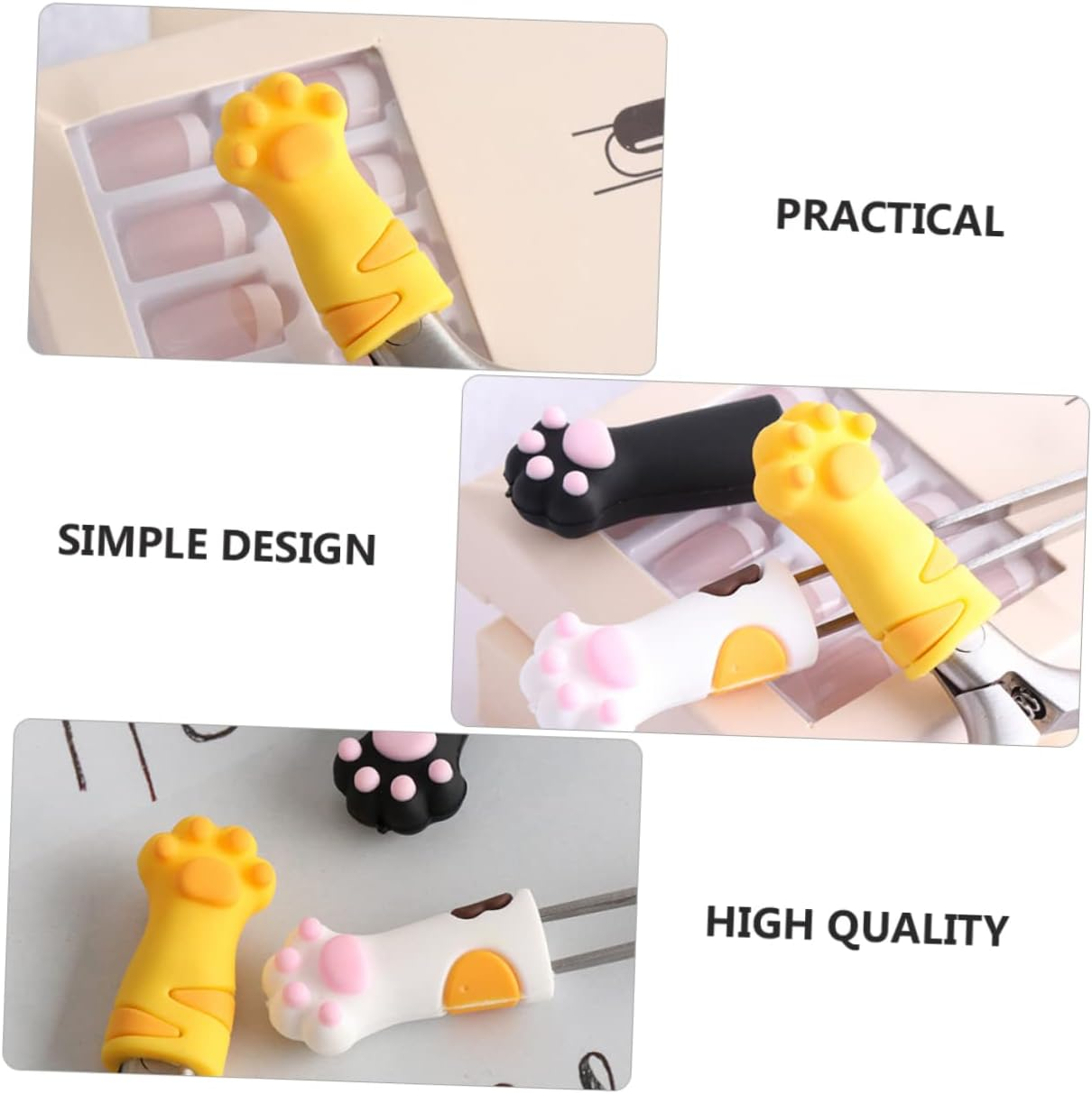 SHERCHPRY 9Pcs Nipper Cover Protective Sleeve for Nail Cuticle Scissors Material for Pedicure Tools and Pet Nail Care image number 4