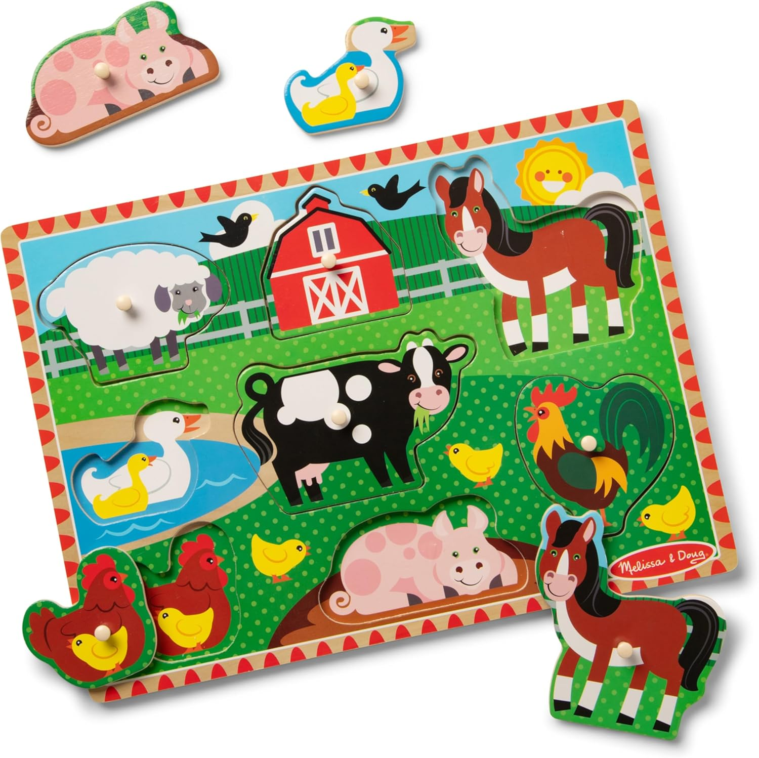 Melissa and Doug - Farm Peg Puzzle image number 6