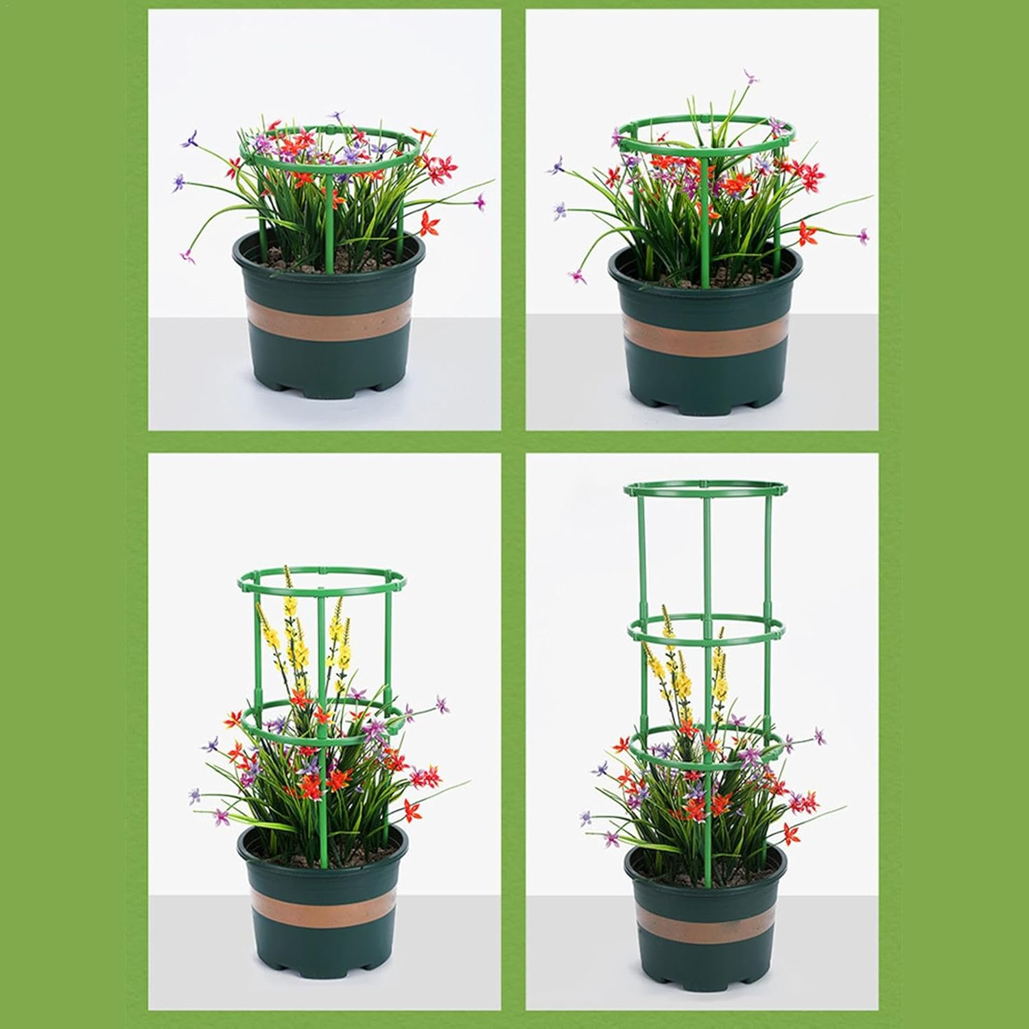 Garden Trellis for Tomatoes - Ergonomic Support Trellis for Tomato | Portable Gardening Supplies, User-Friendly Plant Cages for Climbing Plants, Peppers image number 5