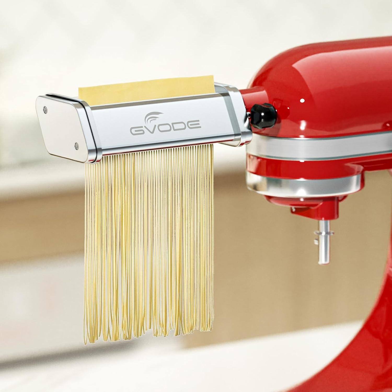 Pasta Attachment for Kitchenaid Stand Mixer Included Pasta Sheet Roller, Spaghetti Cutter and Fettuccine Cutter Pasta Maker Stainless Steel Accessories 3Pcs by Gvode image number 4