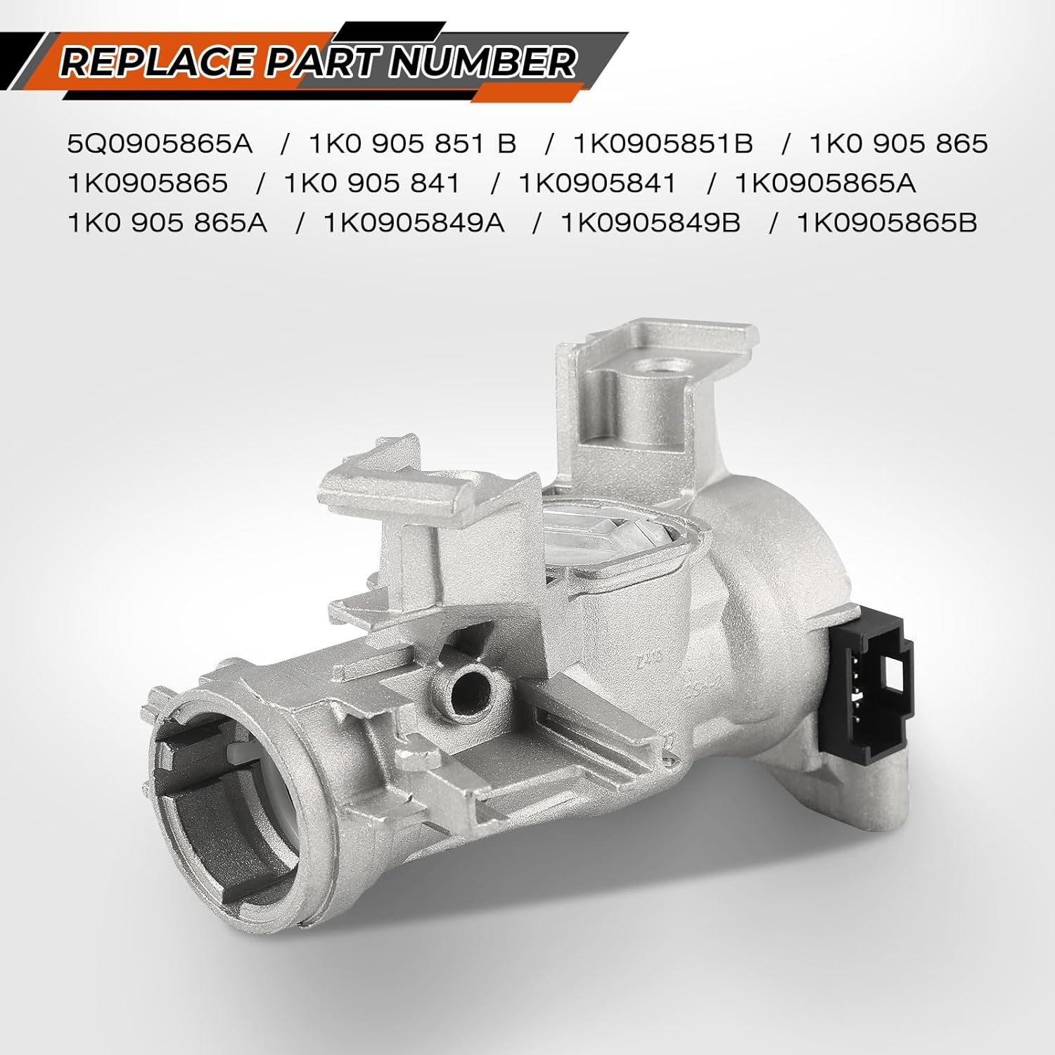 Ignition Switch Kit Lock Cylinder for Volkswagen VW Golf Jetta 2005-2011 MK5 Audi A3 2003-2013 R8 Replace 1K0905851B 1K0905865 5Q0905865A Ignition Lock Cylinder with Key Ignition Switch image number 1