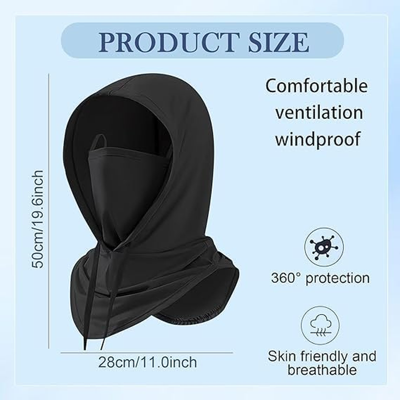 Cooling Balaclava Sun UV Protection Hood, Breathable Full Head Mask Face Cover for Men Women - Cycling Motorcycle Fishing Running Outdoor Sports Lightweight Adjustable Face Hood