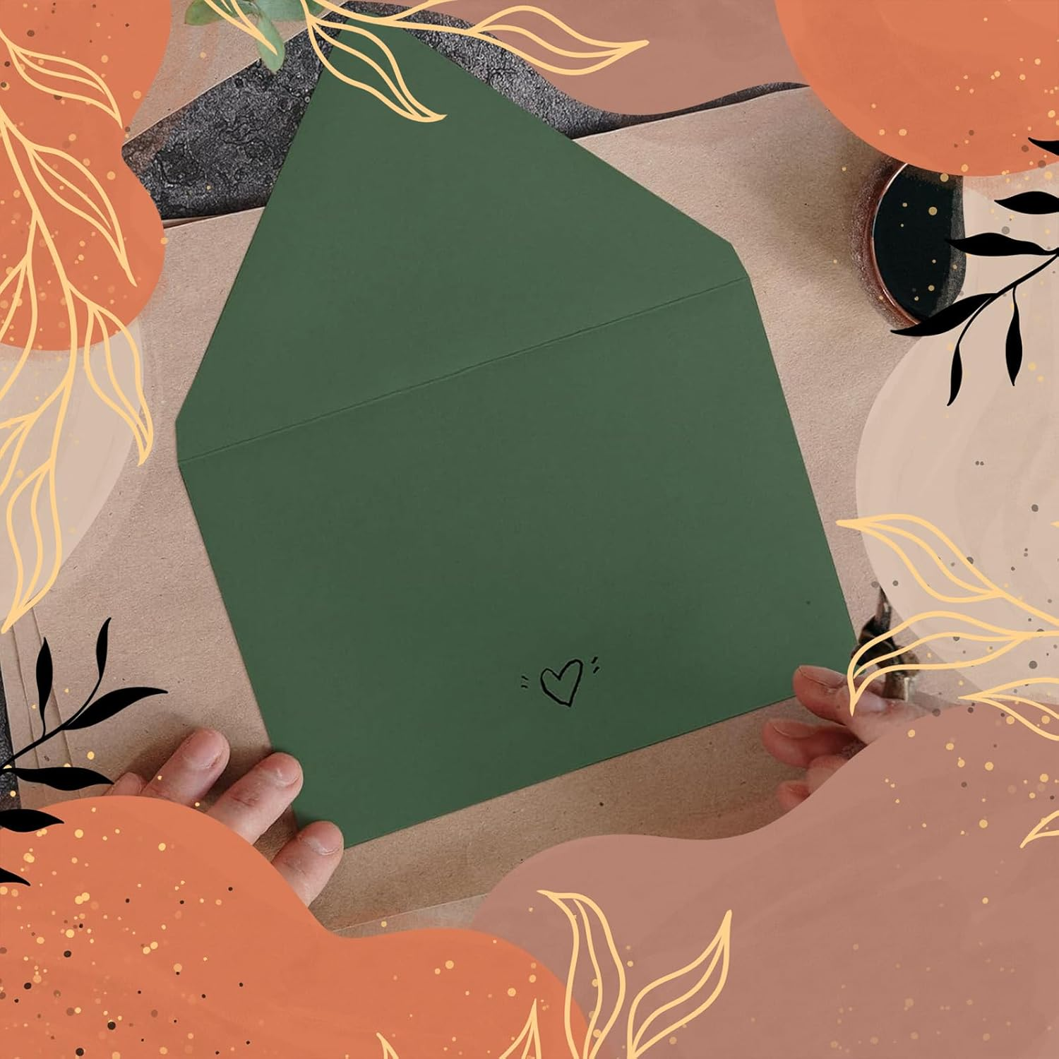 4.21X6.18Cm Paper Envelopes with V Flap, 60 Pack, for Letters, Gift Packaging, Greeting Cards image number 1