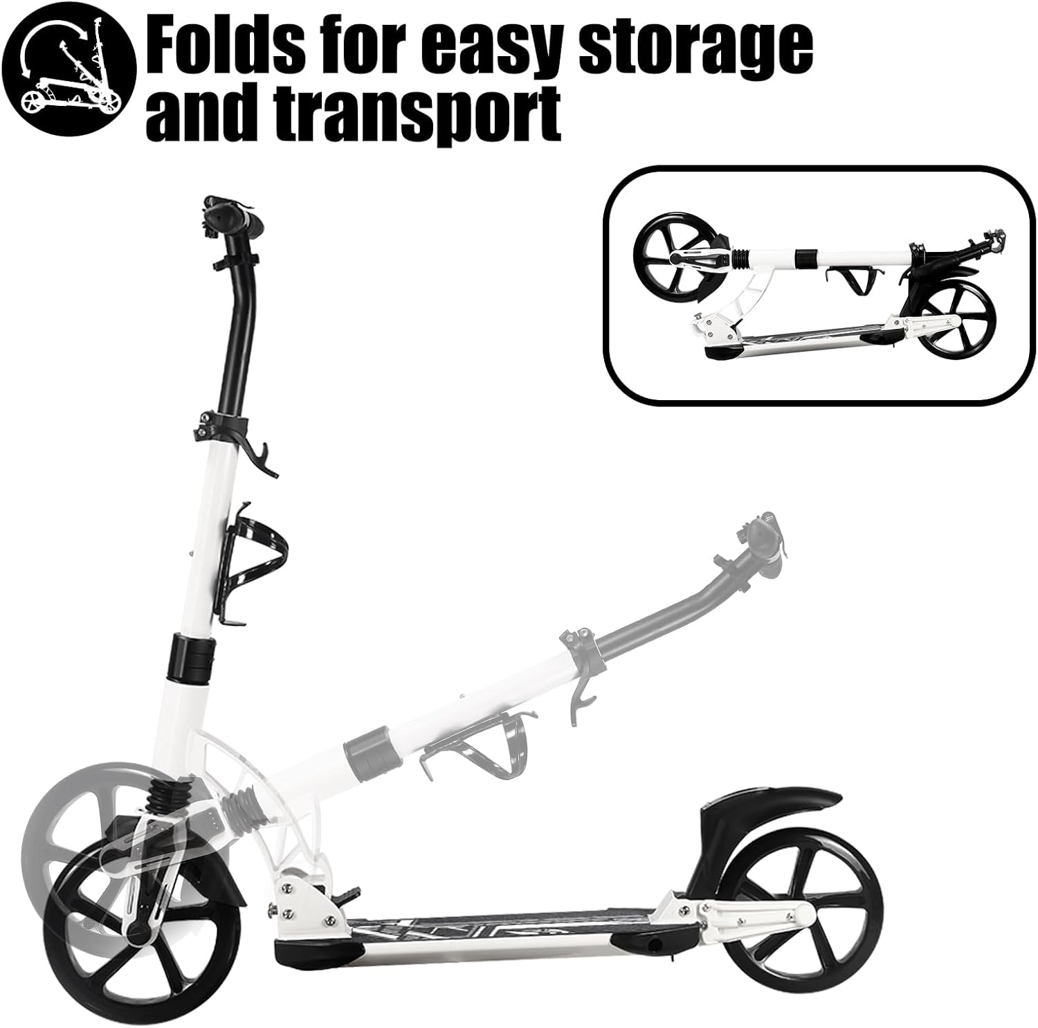 Scooter Adjustable Foldable Kick Scooter Lightweight for Adult image number 5