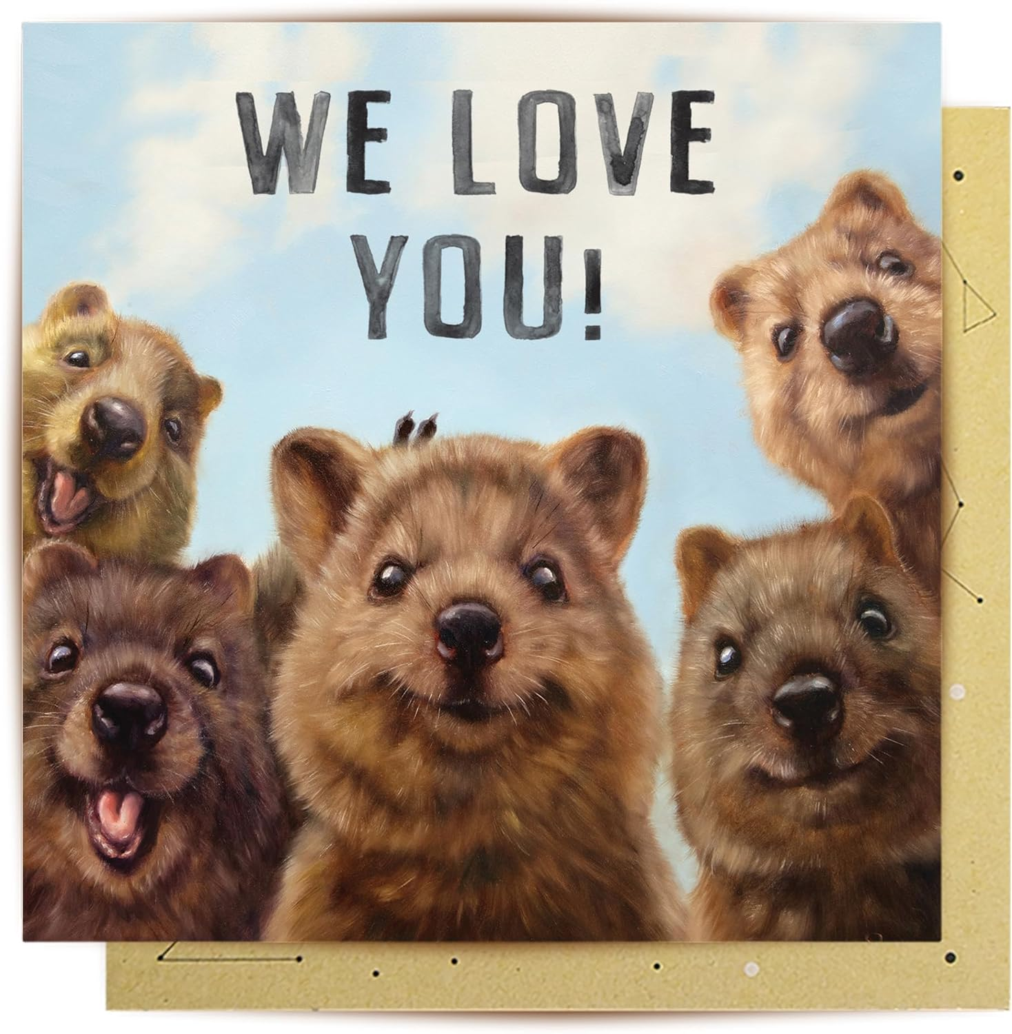 La La Land Greeting Card, 14 X 14 Cm, Illustrations inside and Out, Kraft Envelope (Bee'S Knees) image number 3