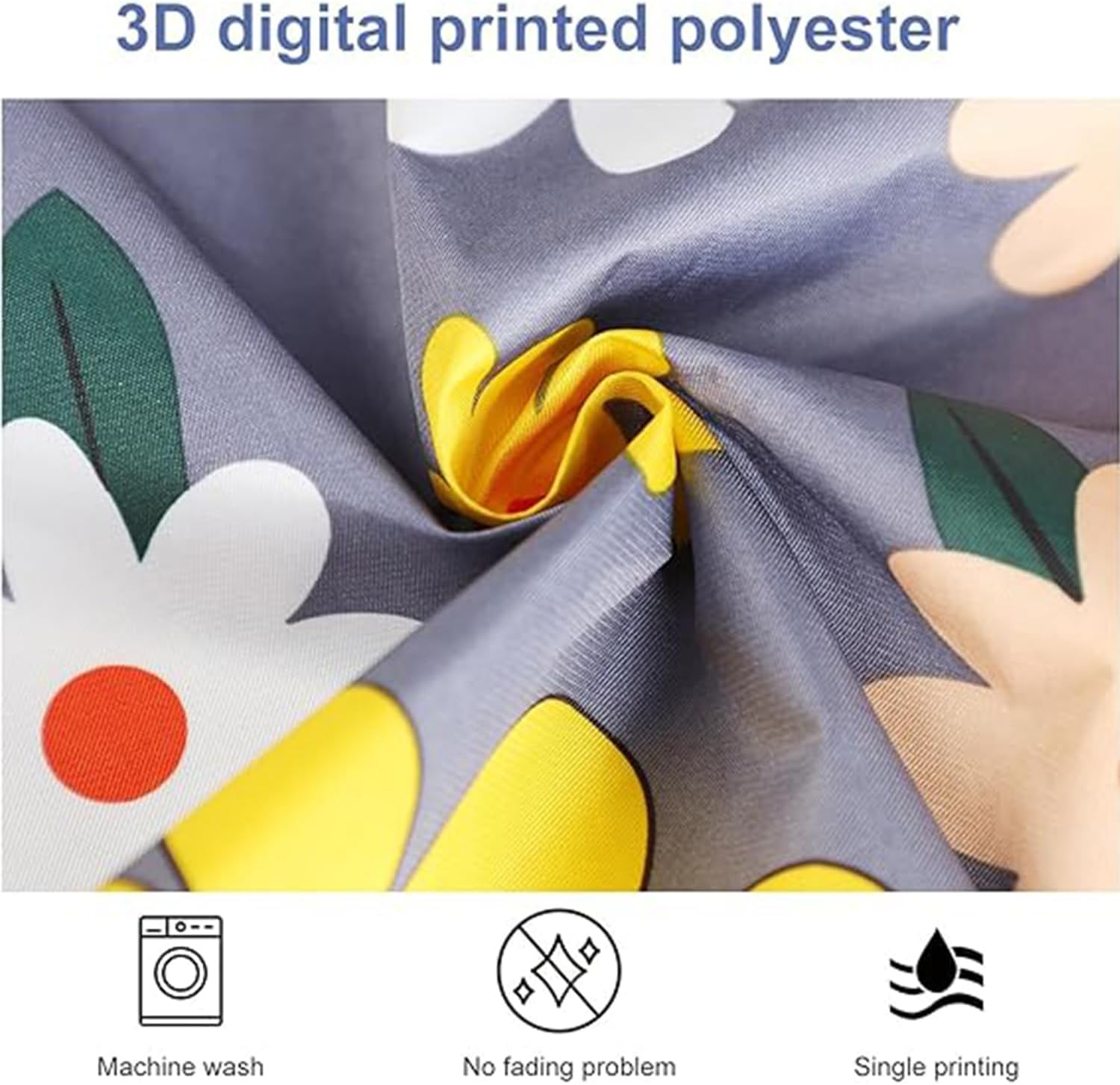 3 Pack Floral Aprons with Pocket, Blooming Womens Aprons Waterproof Adjustable Cooking Aprons for Kitchen Gardening and Salon image number 4