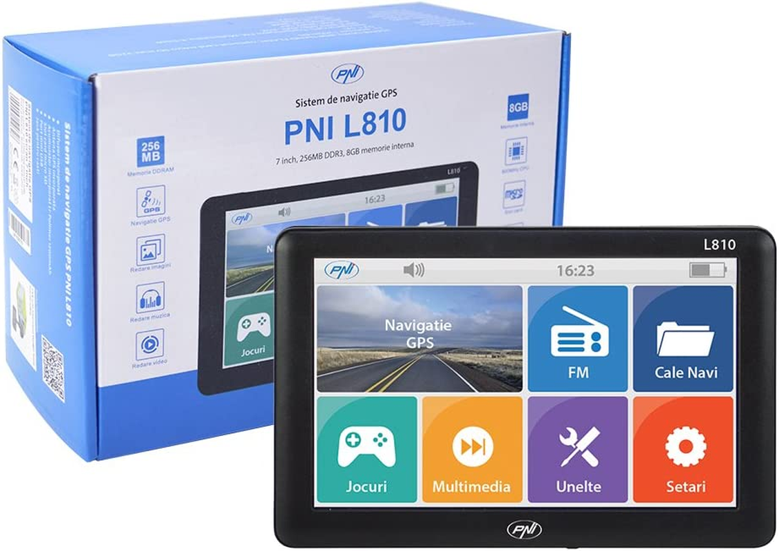 PNI 5 Inch GPS Navigation System L510, 800 Mhz, 256 DDR M. Not Preinstalled Card 8GB Compatible with Any Cards image number 3