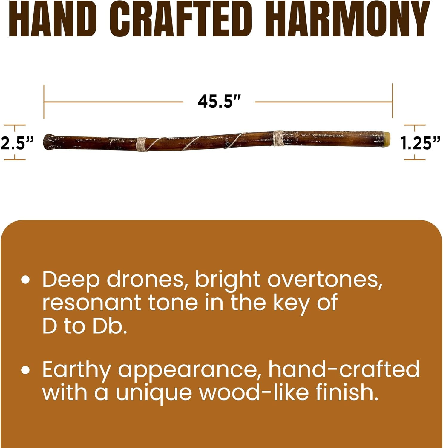 Hand-Fired Modern Didgeridoo - Beeswax Mouthpiece - Easy Player! image number 5