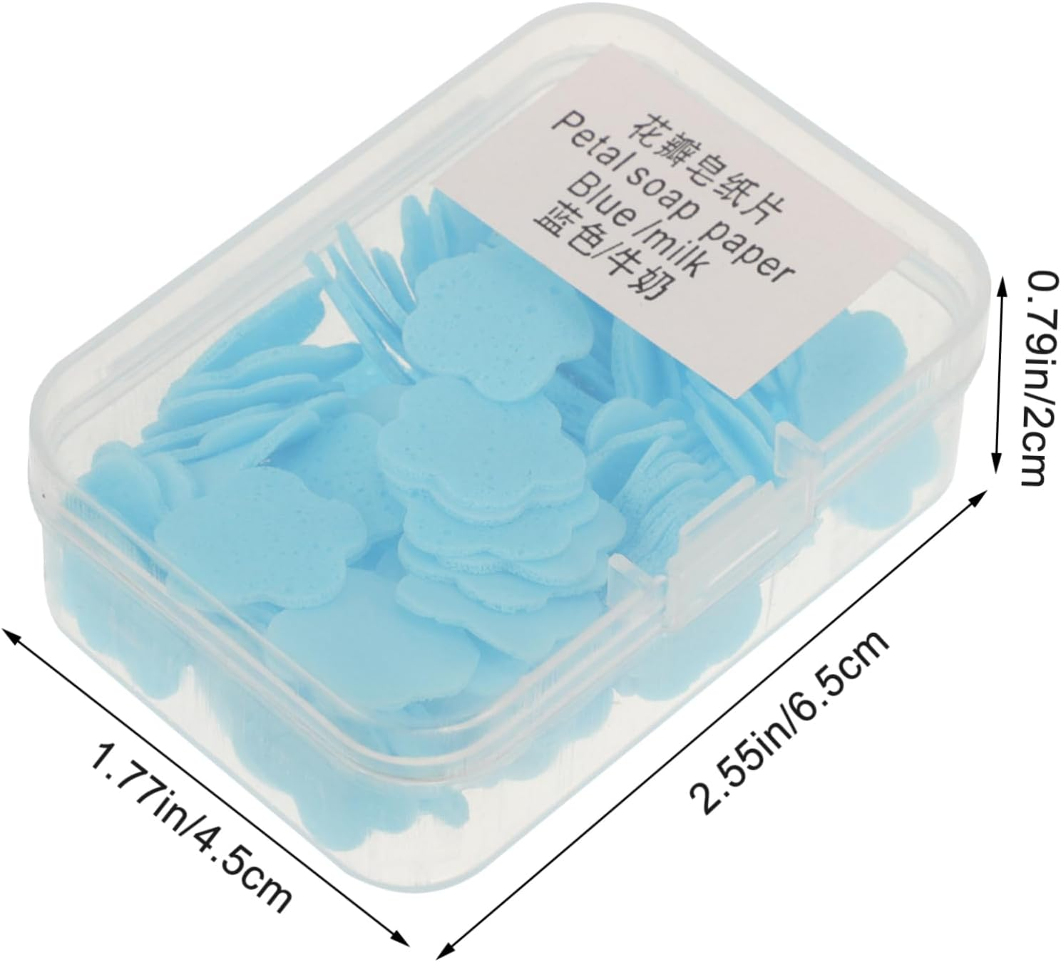 Portable Travel Soap Sheets Bulk Small Blue Soap Pieces with Milk Extract for Students and Boys and Girls image number 4