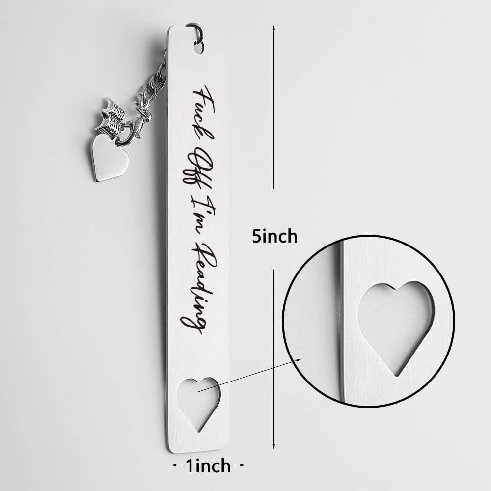 THRXOBN Funny Bookmark for Women, Men, Kids, Teens, Teachers, Book Lovers, Stainless Steel, 1 Piece - Wb83 image number 6