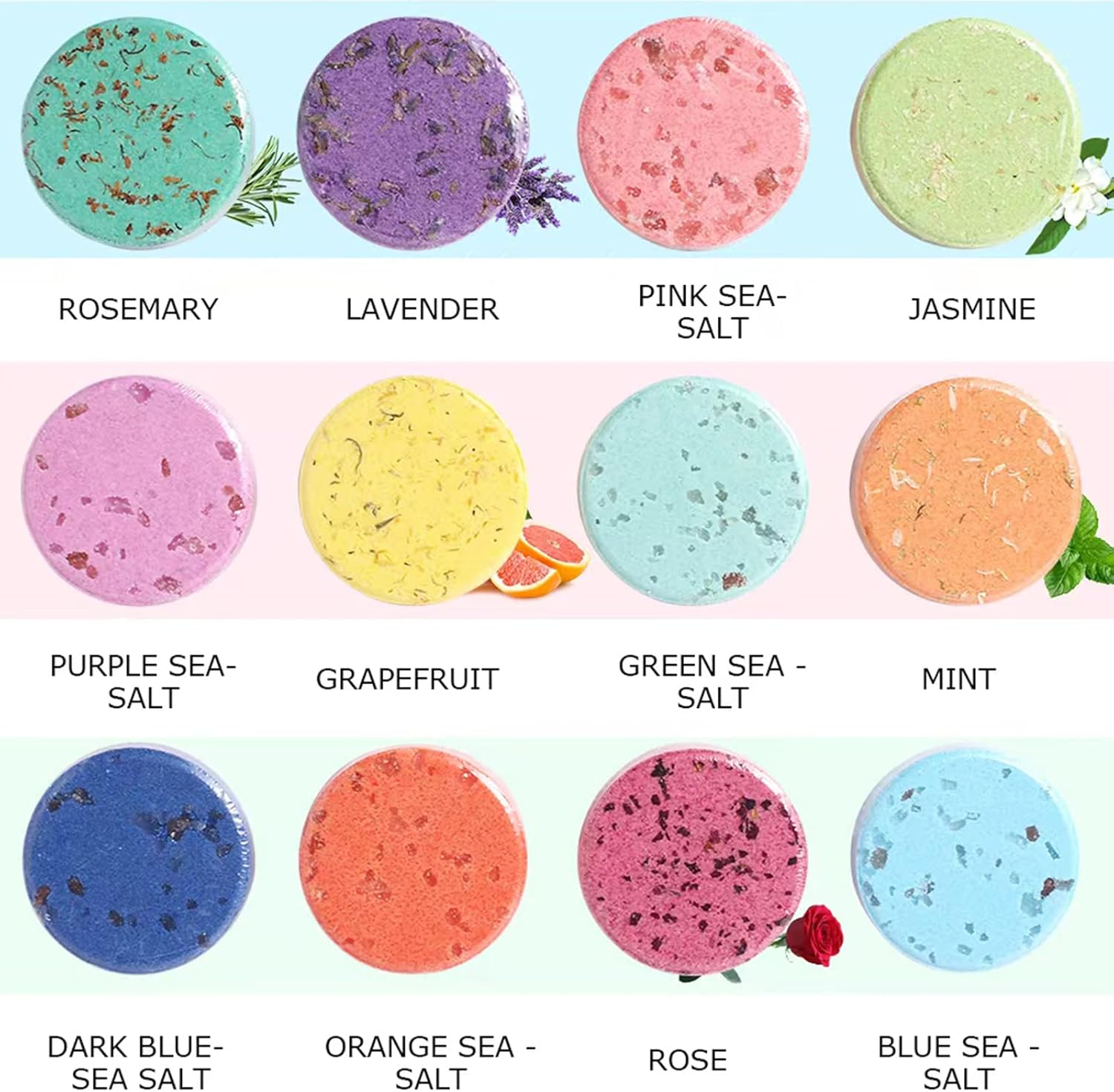 12PCS 35G Bath Bombs Tablet Set Shower Salt Tablets Essential Oil Mixed Home Spa image number 2