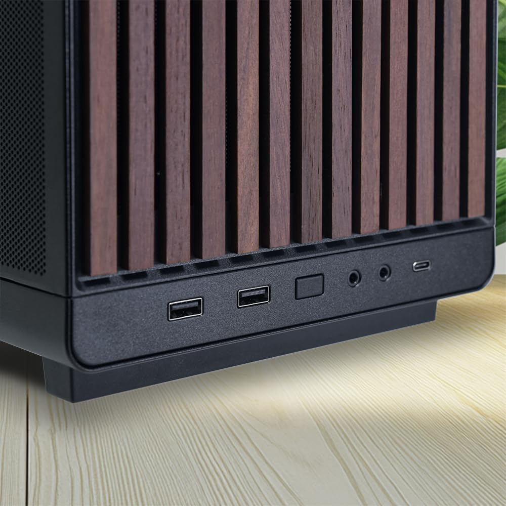 Lian Li DAN-A3 Front Wooden and Steel Mesh Side Panel Matx Case - Black (PC-A3X-WD) image number 5