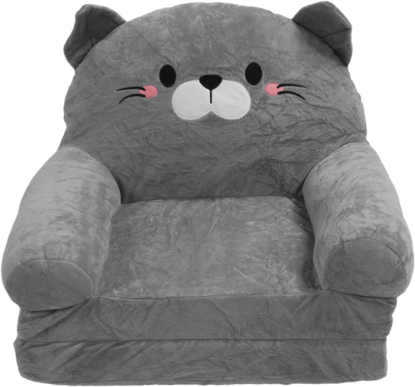 Toddlers Chair, Foldable Portable Toddler Armrest Chair Bed, Kids Fold Out Couch Bed for Napping Playing Sleeping Grey 3 Layer 2 Tier image number 5